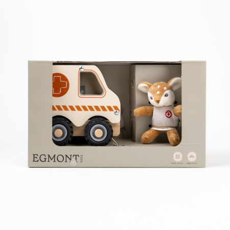 Varsta - Ambulanta din lemn cu mini figurina, Egmont Toys