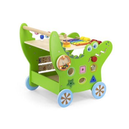 Jucarii Educative - Antemergator cu activitati - Crocodil, Viga