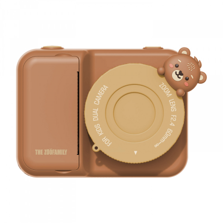 Cadouri Fete - Aparat foto video digital pentru copii cu functie de printare instant Zoo print - Bear