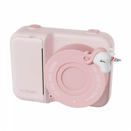 Aparat foto video digital pentru copii cu functie de printare instant Zoo print - Unicorn [4]