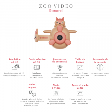 Aparat video digital pentru copii Zoo Video - Fox [8]