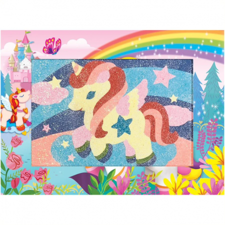 Mini set creativ cu nisip si sclipici - Unicorni [2]