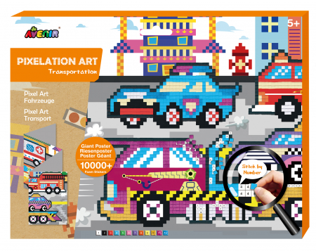 Jucarii creative - Arta mozaic pe numere - Transport