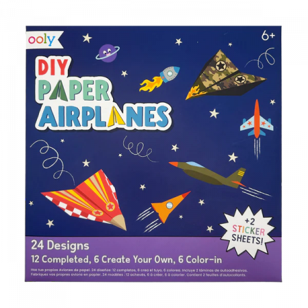 Jucarii Educative - Avioane de hartie - 24 modele, set creativ DIY