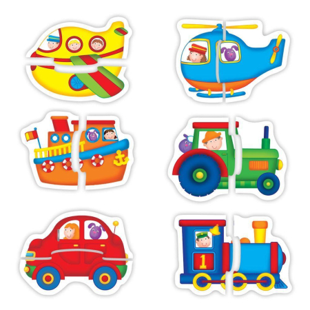 Baby Puzzles: Set de 6 puzzle-uri Transport (2 piese) [1]