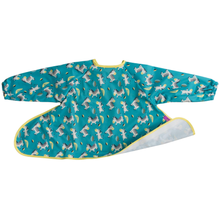 Mama si copilul - Baveta cu maneci lungi - Zebre vesele