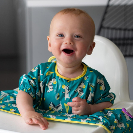 Baveta maneci scurte cu ventuze - Zebre vesele [2]