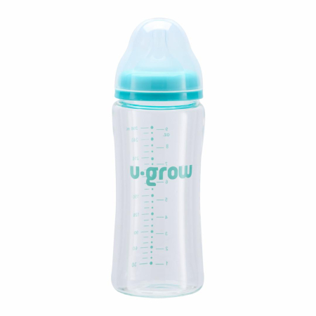 Biberon de sticla 260 ml+2 tetine extra, U-Grow [1]