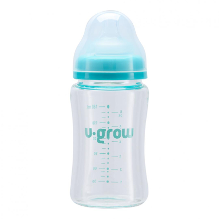 Biberon de sticla180 ml+2 tetine, U-Grow [1]