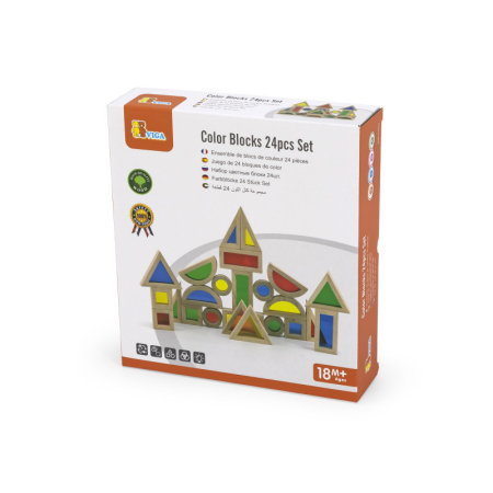 Jucarii Educative - Blocuri cu oglinzi colorate, 24 buc, Viga