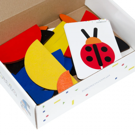 Blocuri geometrice din lemn, 30 piese [2]