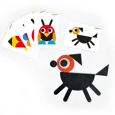 Blocuri geometrice din lemn, 30 piese [1]