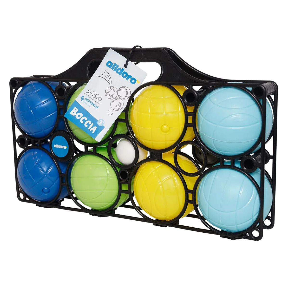 Noutati - Boccia, set de joc cu 8 bile din plastic, Alldoro