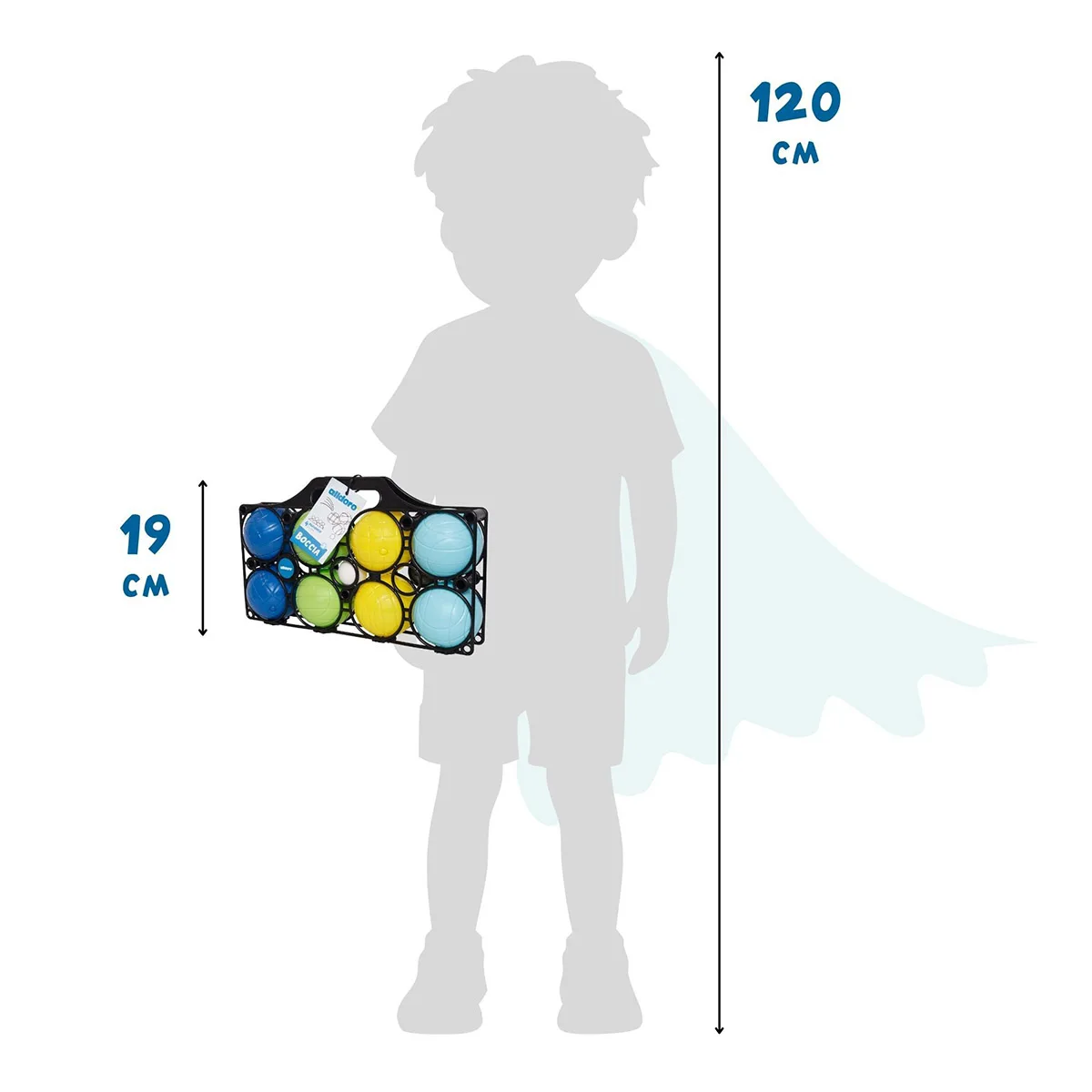 Boccia, set de joc cu 8 bile din plastic, Alldoro [5]