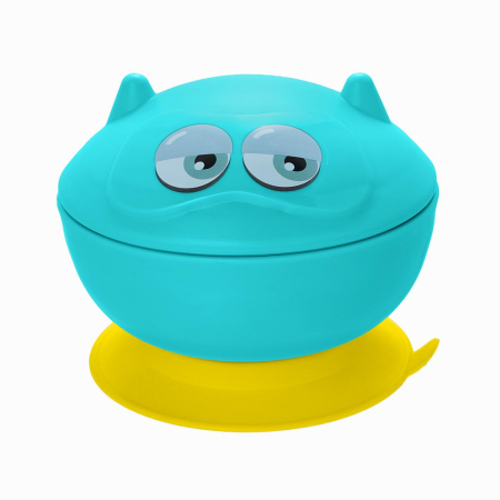 Accesorii hranire - Bol cu ventuza si capac 340 ml, U-Grow