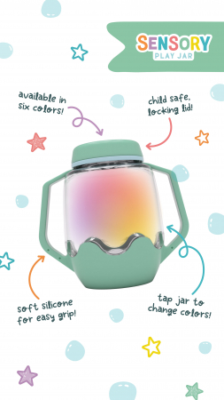 Borcan pentru joaca senzoriala, verde [3]