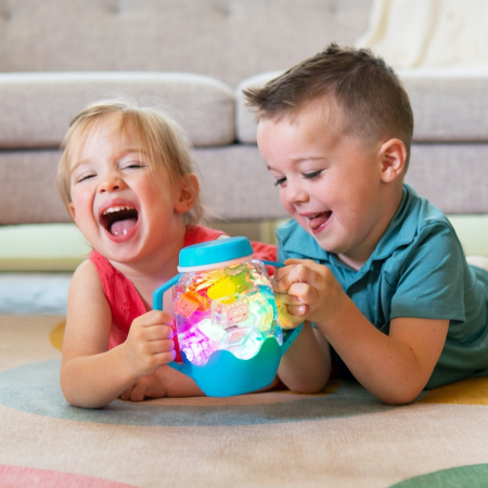 Borcan pentru joaca senzoriala, roz corai [5]