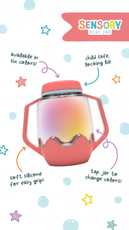 Borcan pentru joaca senzoriala, roz corai [4]