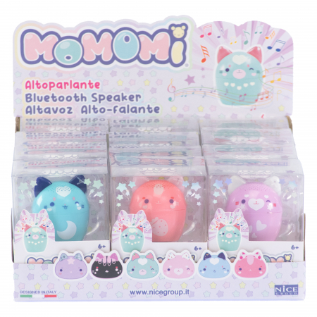 Jucării de buzunar/călătorie - Boxă Bluetooth Momomi – boxă portabilă pentru copii, în formă de pisicuță kawaii