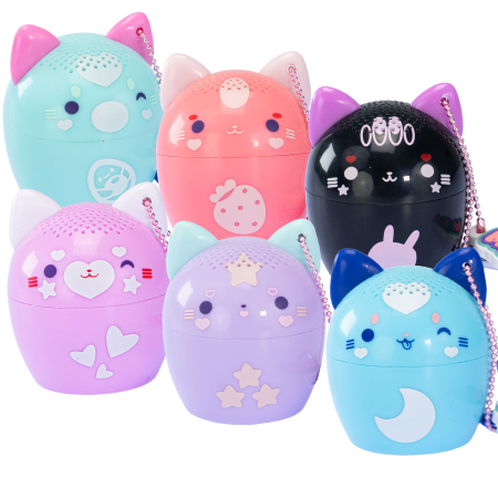 Cadouri copii Craciun - Boxă Bluetooth Momomi – boxă portabilă pentru copii, în formă de pisicuță kawaii