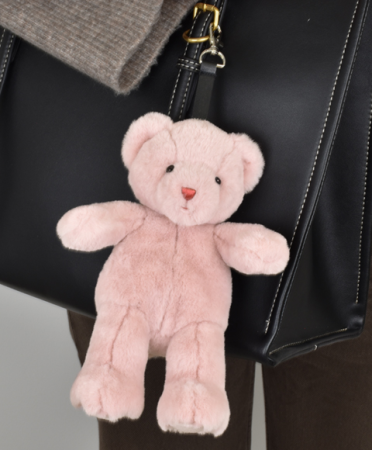 Ursulet din plus - breloc adorabil, 20 cm, Roz pudra [1]