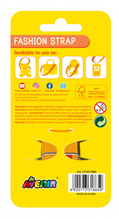 Bretea Fashion ajustabila pentru accesorii - Crocodil artistic [3]