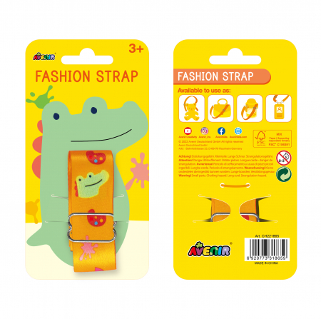 Bretea Fashion ajustabila pentru accesorii - Crocodil artistic [2]