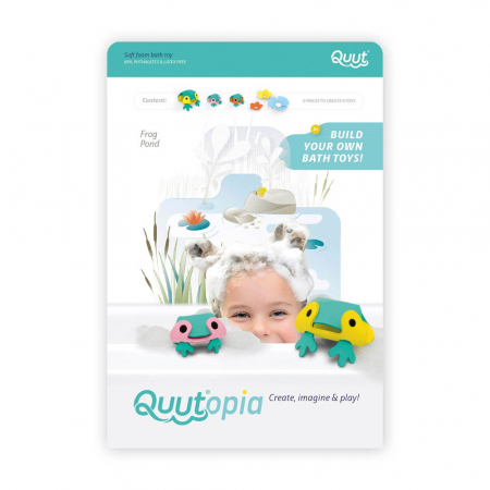 Apa si Nisip - Broscutele simpatice, set creativ de baie, Quut Toys