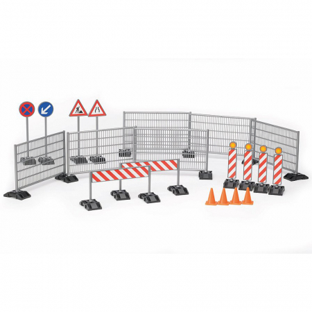 Jucarii de rol - Bruder - Accesorii - Balustrade, Semne Rutiere Si Stalpi