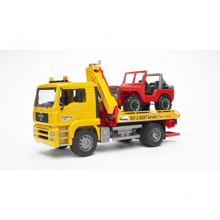 Bruder - Camion De Tractare Man Tga Si Vehicul De Teren [5]