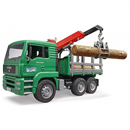 Jucarii de rol - Bruder - Camion Lemne Man Tga Cu Macara De Incarcare Si 3 Busteni