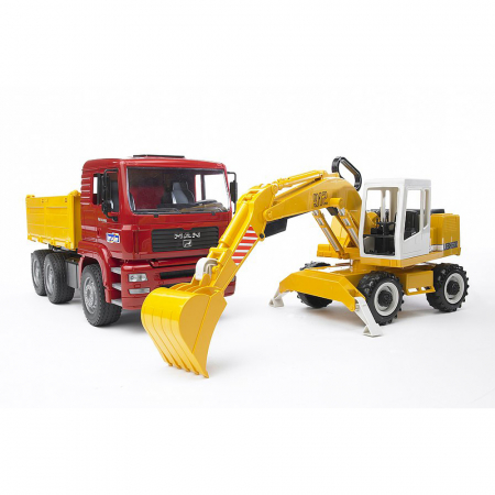 Bruder - Camion Man Tga Si Excavator Liebherr [2]