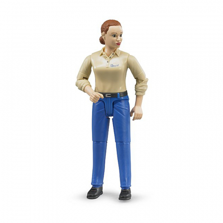 Jucarii de rol - Bruder - Figurina Femeie Cu Pantaloni Albastri