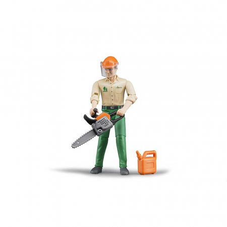 Jucarii de rol - Bruder - Figurina Muncitor Forestier Cu Accesorii