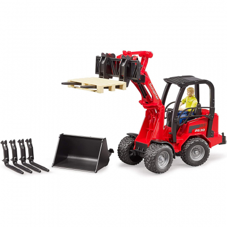 Jucarii de rol - Bruder - Incarcator Compact Schaffer 2034 Cu Figurina Si Accesorii