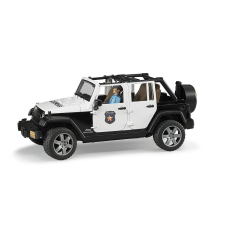 Bruder - Jeep Wrangler Unlimited Rubicon De Politie Cu Sirena Si Figurina [4]