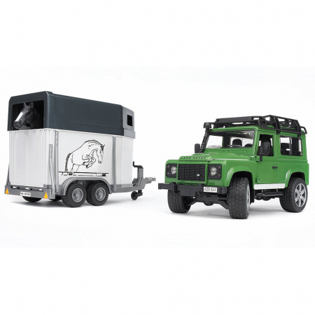 Bruder - Masina De Teren Land Rover Defender Cu Remorca Si Cal [0]