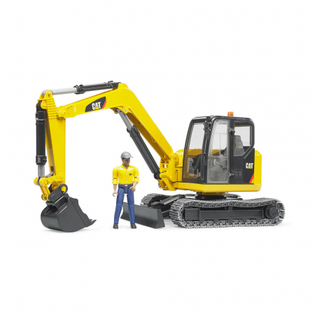 Bruder - Mini Excavator Cat Cu Muncitor [2]