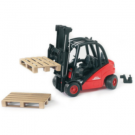 Jucarii de rol - Bruder - Stivuitor Linde H30D Cu 2 Paleti