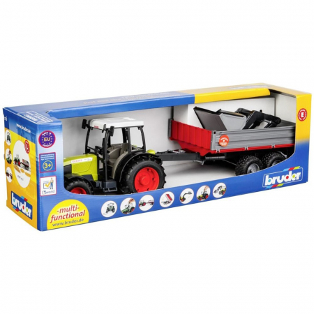 Jucarii de rol - Bruder - Tractor Claas Nectis 267 F Cu Remorca Basculabila