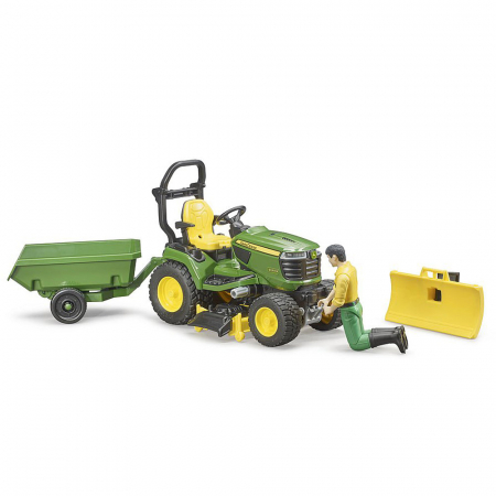 Vehicule - Bruder - Tractor Cu Remorca John Deere Si Gradinar