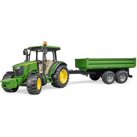 Bruder - Tractor John Deere 5115M Cu Remorca Basculabila [1]