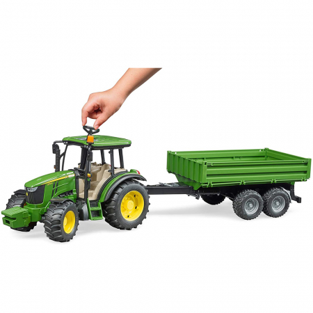 Bruder - Tractor John Deere 5115M Cu Remorca Basculabila [3]