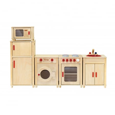 Jucarie copii - Bucatarie completa pentru copii, lemn natur, Viga [1]