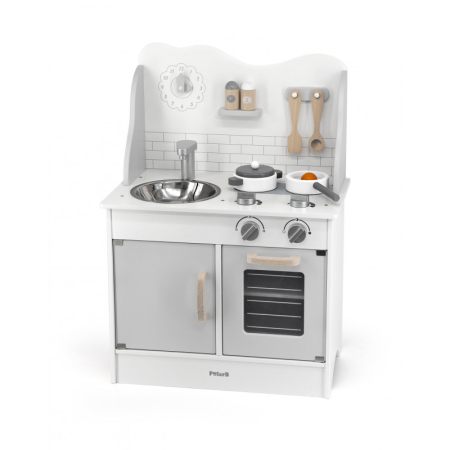 Noutati - Bucatarie din lemn gri cu accesorii, PolarB Viga