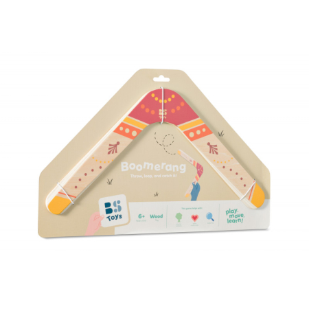 Miscare - Bumerang din lemn pentru copii, BS Toys