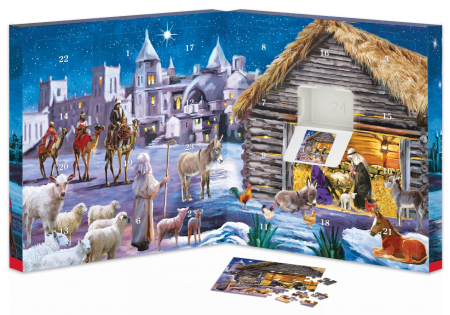 Calendar de Advent Nasterea, 24 puzzle-uri, 50 piese [2]