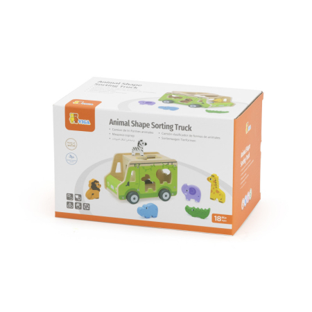 Camion din lemn cu sortare forme Animale Salbatice, Viga [1]