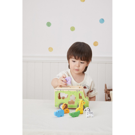 Camion din lemn cu sortare forme Animale Salbatice, Viga [5]