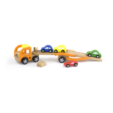 Jucarii de rol - Camion transportor cu 4 masinute, Viga